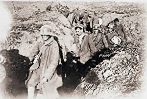Hauts De France Prints: Germans surrendering at Laffaux, northern France, c1914-c1918