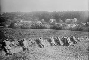 Argonne Forest Prints: Germans in trenches in Argonne Forest, between 1914 and c1915. Creator: Bain News Service