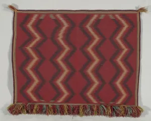 Post Contact Prints: Germantown Eyedazzler Saddle Throw, c. 1875. Creator: Unknown
