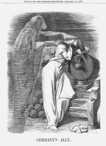 Menacing Prints: Germanys Ally, 1870. Artist: Joseph Swain