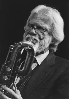 Saxophone Prints: Gerry Mulligan, c1995. Creator: Brian Foskett