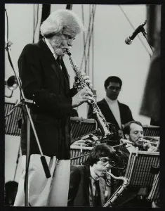 Gerry Prints: Gerry Mulligan playing at the Capital Radio Jazz Festival
