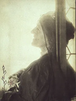 Gertrude Ka¨sebier, head-and-shoulders profile portrait, facing left, 1905. Creator: Adolph de Meyer