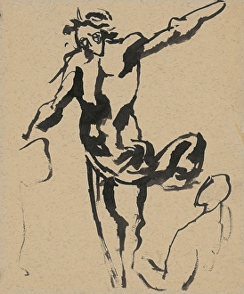 1940 Prints: Gesture, movement study, 1940-1944. Creator: Jan Novak