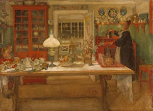 Carl 1853 1919 Gallery: Getting Ready for a Game, 1901. Artist: Larsson, Carl (1853-1919)