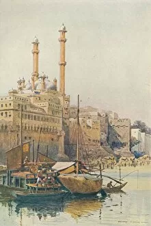 Ah Hallam Murray Gallery: The Ghats Below Aurangzebs Mosque, Benares, c1880 (1905). Artist: Alexander Henry Hallam Murray