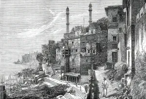 Sacred Prints: Ghaut at Benares, 1876. Creator: Unknown