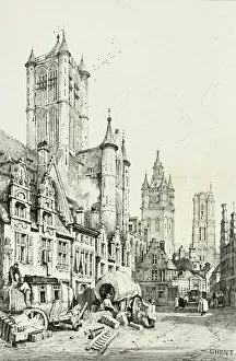 Alter Gallery: Ghent, 1833. Creator: Samuel Prout