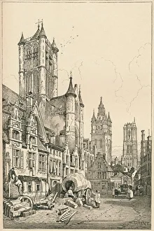 Prout Prints: Ghent, c1820 (1915). Artist: Samuel Prout