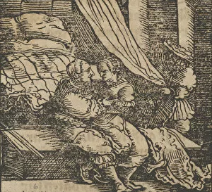Boccaccio Giovanni Collection: Ghismonda, Guiscardo, and the Prince of Salerno, from The Decameron, before 1534