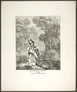 Language Prints: Ghost on the Kandern Road, plate six from Zehn Blätter zu Hebels Alemannischen