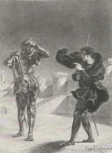 Villain Prints: The Ghost on the Terrace, 1843. 1843. Creator: Eugene Delacroix