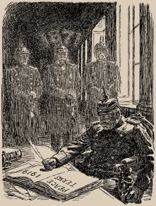 Great War Prints: Ghosts at Versailles. Punch, 7 May 1919, 1919. Creator: Partridge