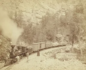 Freight Prints: Giant Bluff Elk Canyon on Black Hills and Ft P RR, 1890. Creator: John C. H. Grabill