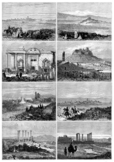 Historic Building Prints: The Giant Cities of Bashan, 1873. Creator: Unknown