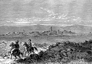 Palestine Asia Prints: The Giant Cities of Bashan - El Karayeh, 1873. Creator: Unknown