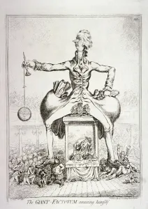 Control Prints: The giant-factotum amusing himself - William Pitt, 1797. Artist: James Gillray