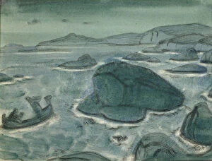 Valkyrie Collection: Giantess Kriemhild, 1915. Artist: Roerich, Nicholas (1874-1947)