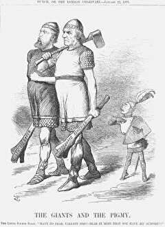 Chief Secretary For Ireland Collection: The Giants and the Pigmy, 1881. Artist: Joseph Swain