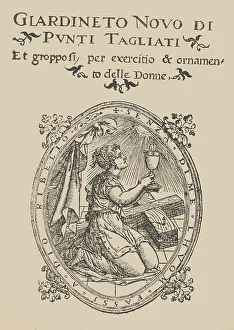 Giardineto novo di punti tagliati et gropposi per exercitio & ornamento delle donne (Venic... 1554. Creator: Matteo Pagano. Giardineto novo di punti tagliati et gropposi per exercitio & ornamento delle donne (Venic... 1554)