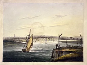 Blackwall Gallery: Gibbet at Blackwall, Poplar, London, c1825