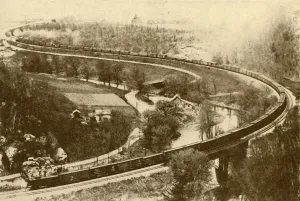A Gigantic Goods Train of Fifty-Four Vans Drawn By One Engine, Chicago and North West Railway