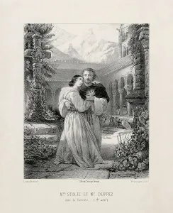 1840 Prints: Gilbert Duprez und Rosine Stoltz as Fernand and Léonor in the Opera La favorite by Gaetano