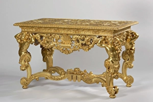 Caryatid Prints: Gilded Table. Creator: After a design by Daniel Marot
