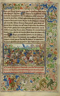 Christians Prints: Gillion Defeating King Fabur during the Siege of Cairo; Roman de Gillion de Trazegnies