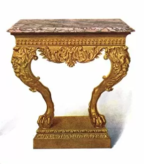 Console Table Gallery: Gilt console-table, 1906. Artist: Shirley Slocombe