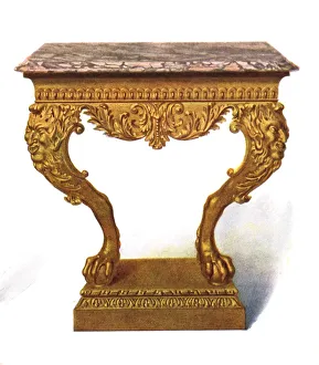 Macquoid Prints: Gilt console-table, 1906. Artist: Shirley Slocombe