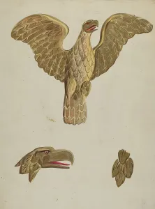 Vail James Prints: Gilt Eagle, c. 1936. Creator: James Vail