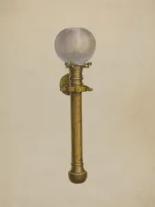 Lawson Prints: Gimble Candle Lamp, c. 1936. Creator: James M. Lawson