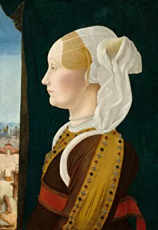 Images Dated 29th March 2021: Ginevra Bentivoglio, c. 1474 / 1477. Creator: Ercole de Roberti