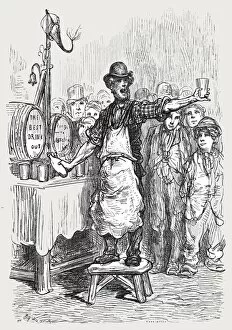 Bowler Hat Collection: The Ginger Beer Man, 1872. Creator: Gustave Doré