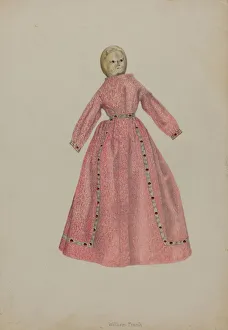 William Frank Prints: Gingham Doll, c. 1938. Creator: William Frank