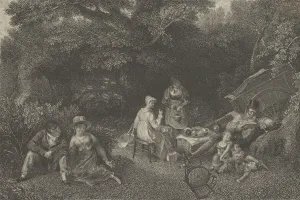 Charles Robert Prints: Gipseying Party, ca. 1830. Creator: Asher Brown Durand