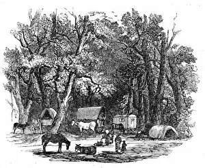 Gipsies Gallery: Gipsies in the park, 1844. Creator: Unknown
