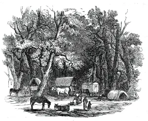 Caravan Gallery: Gipsies in the park, 1844. Creator: Unknown