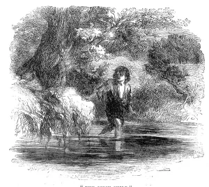 Paddling Prints: The Gipsy Child, 1860. Creator: Dalziel Brothers