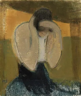 1919 Prints: The Gipsy Woman; The Romani Woman, 1919. Creator: Helene Schjerfbeck
