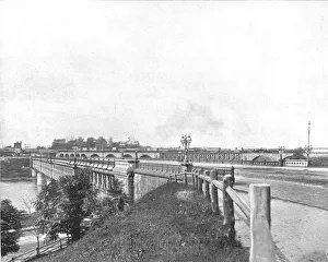 Schuylkill River Prints: Girard Avenue Bridge, Philadelphia, USA, c1900. Creator: Unknown