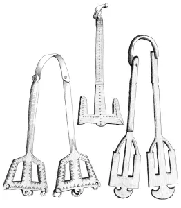 Baron D De Baye Prints: Girdle hangers, 1893. Artist: A Housselin
