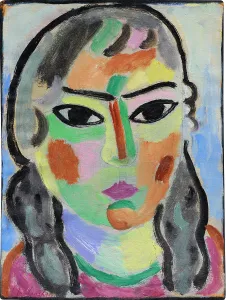 Von 1864 1941 Prints: Girl, 1916. Creator: Jawlensky, Alexei, von (1864-1941)