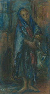 Teodor Prints: Girl with a backpack. Creator: Teodor Tekel