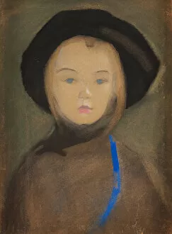 Girl with Blue Ribbon, 1909. Creator: Schjerfbeck, Helene (1862-1946)