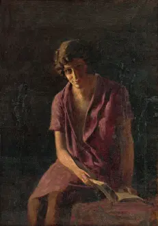 Knowledge Prints: Girl with a Book, 1920-1930. Creator: Armin Glatter