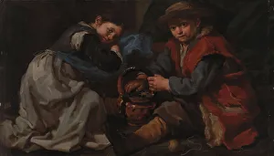 Brazier Prints: A Girl and a Boy with a Braizer