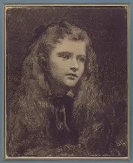 Barbizon Prints: Girl, c1872. Creator: William Morris Hunt