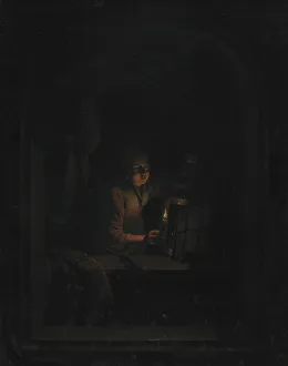 Girl with a Candle, 1628-1775. Creator: Unknown